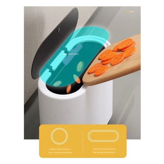 Ecoco Κάδος Απορριμμάτων E1906 10lt Λευκός