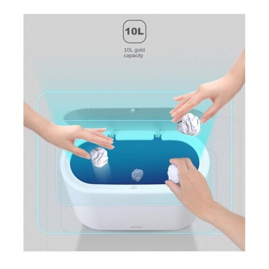 Ecoco Κάδος Απορριμμάτων E1906 10lt Λευκός