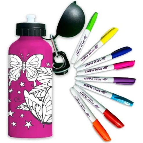 Splat Planet Μπουκάλι Παιδικό Παγούρι Πεταλούδα Αλουμινίου 600ml