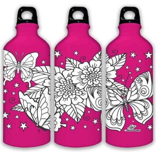 Splat Planet Μπουκάλι Παιδικό Παγούρι Πεταλούδα Αλουμινίου 600ml