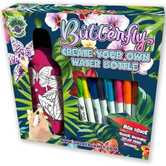 Splat Planet Μπουκάλι Παιδικό Παγούρι Πεταλούδα Αλουμινίου 600ml