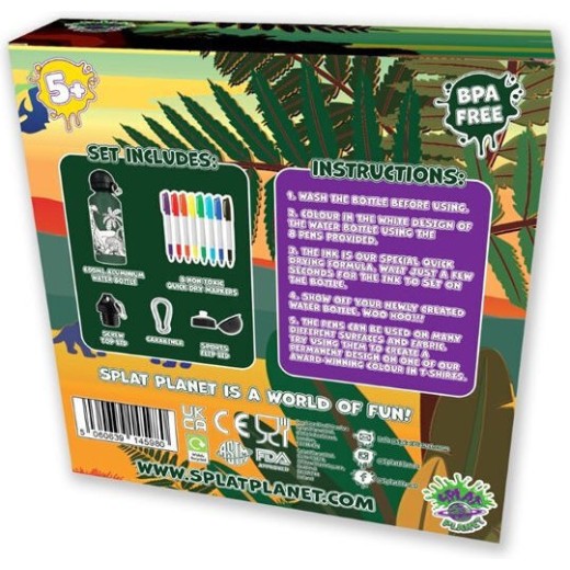 Splat Planet Μπουκάλι Παιδικό Παγούρι Δεινόσαυρος  Αλουμινίου 600ml