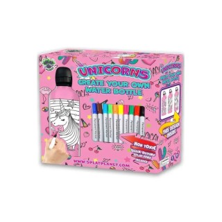 Splat Planet Μπουκάλι Παιδικό Παγούρι Unicorn Αλουμινίου 600ml