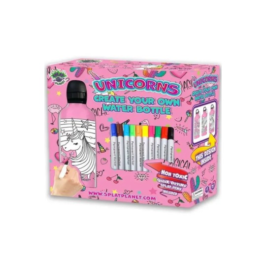 Splat Planet Μπουκάλι Παιδικό Παγούρι Unicorn Αλουμινίου 600ml