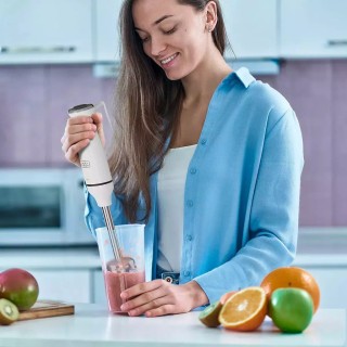 Black & Decker Hand Blender With Inox Rod 750W White BXHVA750E