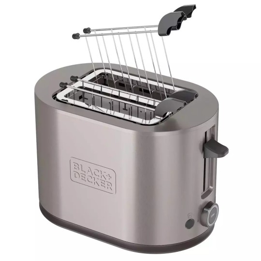 Black & Decker Toaster 2 Slots 900W Inox BXTO901E