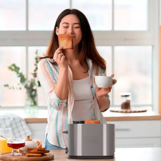 Black & Decker Toaster 2 Slots 900W Inox BXTO901E