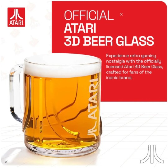 ThumbsUp! Atari 3d Beer Glass Retro Ποτήρι Μπύρας 600ml