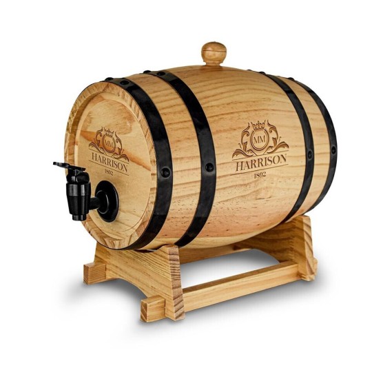 MikaMax Harrison 1892 Wooden Barrel Dispenser
