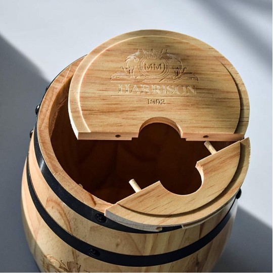 MikaMax Harrison 1892 Wooden Barrel Dispenser