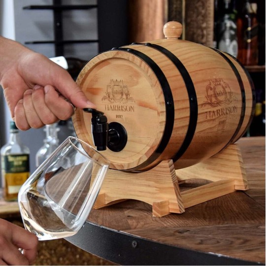 MikaMax Harrison 1892 Wooden Barrel Dispenser
