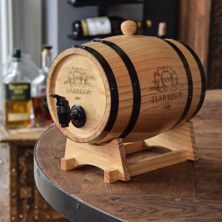 MikaMax Harrison 1892 Wooden Barrel Dispenser