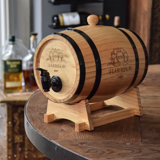 MikaMax Harrison 1892 Wooden Barrel Dispenser