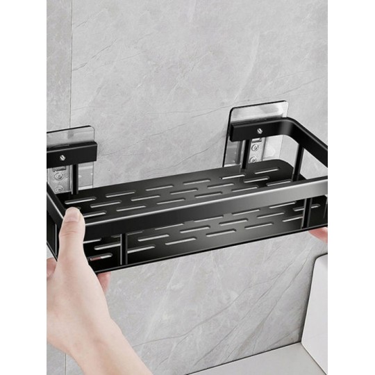 HOME USE HUH-0162 Ράφι Τοίχου Αλουμινίου 30x5x13cm Μαύρο