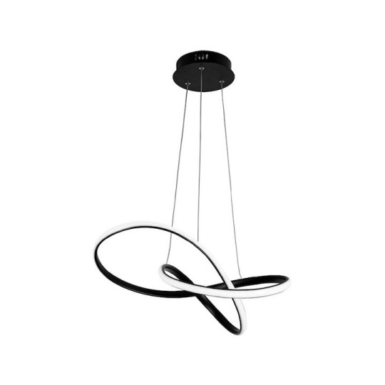 POWERTECH HLL-0207 LED Φωτιστικό Οροφής 48W, 4000K, Φ50cm x 120cm Μαύρο