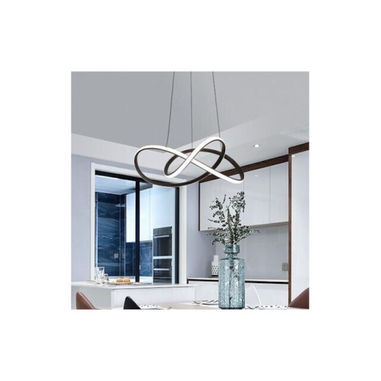 POWERTECH HLL-0207 LED Φωτιστικό Οροφής 48W, 4000K, Φ50cm x 120cm Μαύρο