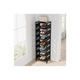 HOME USE HUH-0132 Υφασμάτινη Παπουτσοθήκη 7 θέσεων 33x28x128cm Γκρι