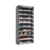 HOME USE HUH-0182 Υφασμάτινη Παπουτσοθήκη με 9 Ράφια 57x28x160cm Γκρι
