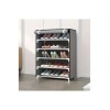 HOME USE HUH-0180 Υφασμάτινη Παπουτσοθήκη με 5 Ράφια 60x30x90cm Γκρι
