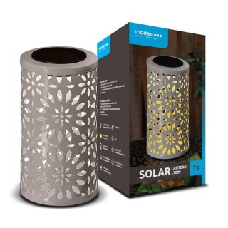 Modee Lighting LED Ηλιακό Φαναράκι Γκρι LT009 H18xD10cm