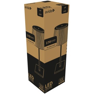 Avide ABLDL-USB-B-4W Metal Table Lamp LED with Black Shade and Base