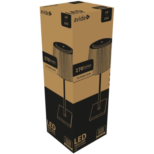 Avide ABLDL-USB-B-4W Metal Table Lamp LED with Black Shade and Base