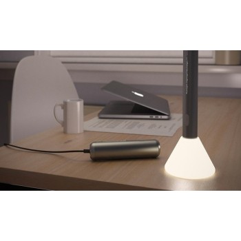 Allocacoc Rechargeable Flashlight LED with Maximum Brightness 600lm Gray