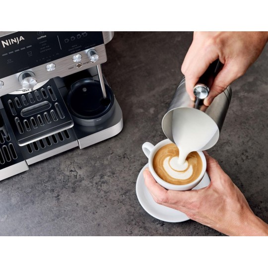 Ninja Luxe Cafe Premier Espresso Coffee Machine Silver (ES601EU)