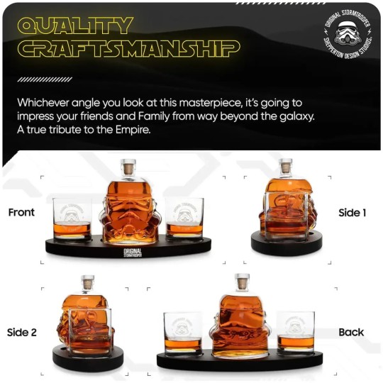 ThumbsUp! Original Stormtrooper 3D Helmet Decanter Set with Tray