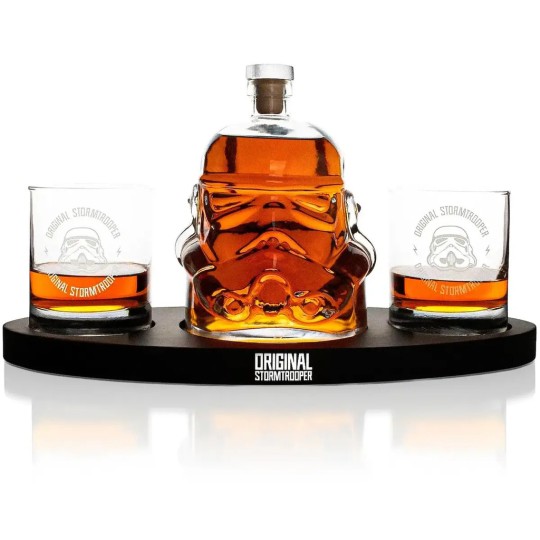 ThumbsUp! Original Stormtrooper 3D Helmet Decanter Set with Tray
