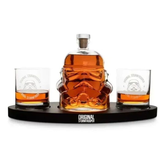 ThumbsUp! Original Stormtrooper 3D Helmet Decanter Set with Tray