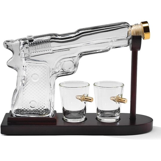 The Source Gun Decanter & Glasses Set