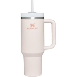 Stanley Quencher H2.0 FlowState Handled Tumbler Θερμός Ανοξείδωτο BPA Free 1.18lt Rose Quartz