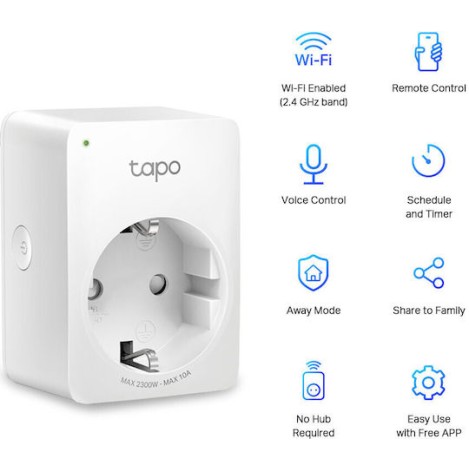 TP-Link Tapo P100 Ver. 2.0 Mini Smart Wi-Fi Socket 