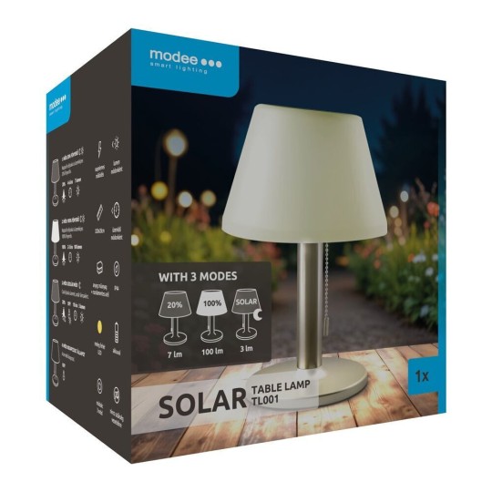 Modee Lighting Tabletop Solar Light 100lm with Warm White Light 2700K IP44