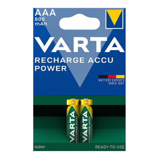 Varta Recharge Accu Power Επαναφορτιζόμενες Μπαταρίες AAA Ni-MH 800mAh 1.2V 2τμχ