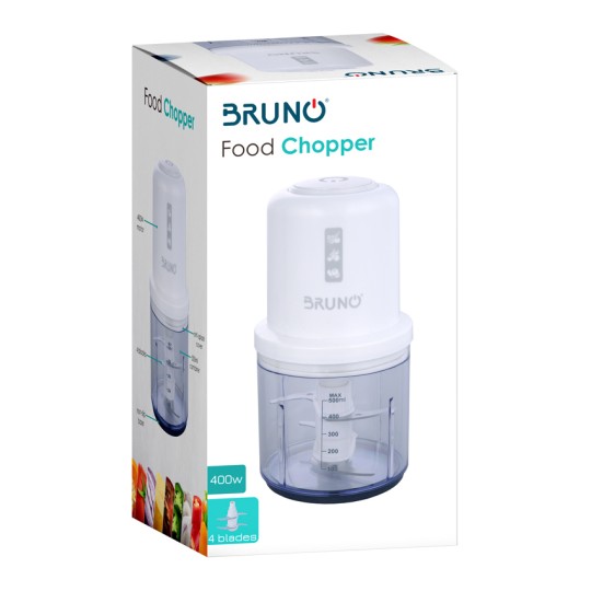 BRUNO BRN-0066 Πολυκόπτης 500ml, 400W Λευκό