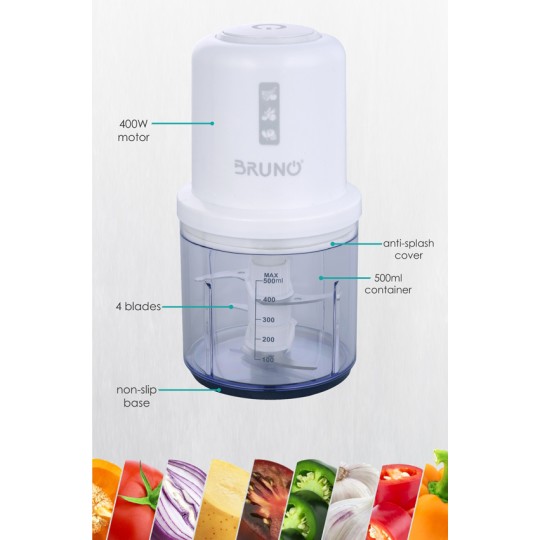 BRUNO BRN-0066 Πολυκόπτης 500ml, 400W Λευκό