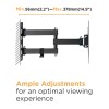 Powertech PT-1129 Βάση Τηλεόρασης Τοίχου με Βραχίονα έως 43" και 30kg Μαύρο