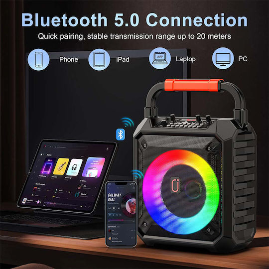 JYX Σύστημα Karaoke JYX-T17-T με Ασύρματα Μικρόφωνα Μαύρο