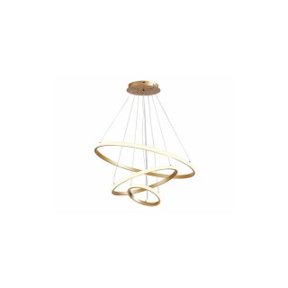 Powertech HLL-0078 Ρυθμιζόμενο Κρεμαστό Φωτιστικό Χρυσό LED 60x60εκ.