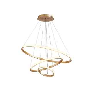 Powertech HLL-0078 Ρυθμιζόμενο Κρεμαστό Φωτιστικό Χρυσό LED 60x60εκ.