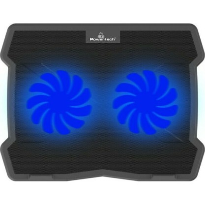 Powertech Cooling Pad για Laptop έως 15.6" με 2 Ανεμιστήρες και Φωτισμό (PT-930)