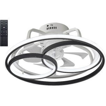 Powertech HLL-0108 Ανεμιστήρας Οροφής 50cm με Φως και Τηλεχειριστήριο Μαύρος