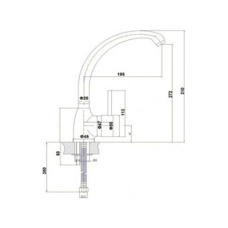 Pyramis Maidtec Melodia Ψηλή Μπαταρία Κουζίνας Πάγκου Ασημί