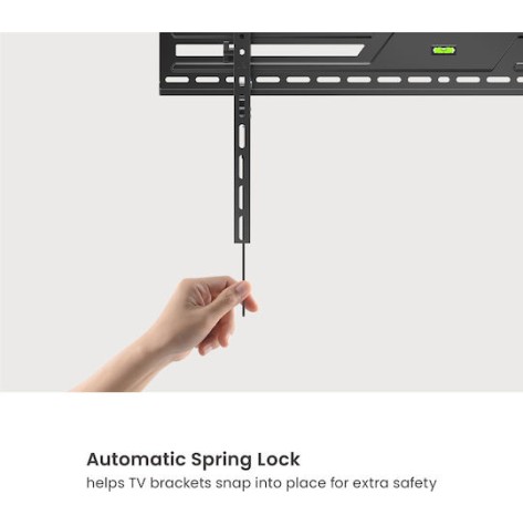 Powertech PT-1368 Βάση Τηλεόρασης Τοίχου έως 100" και 75kg Ασημί