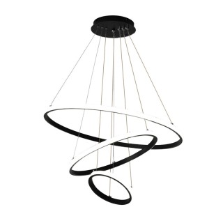 Powertech Ρυθμιζόμενο Κρεμαστό Φωτιστικό HLL-0105 LED με Ψυχρό Λευκό Φως 60x60εκ Μαύρο