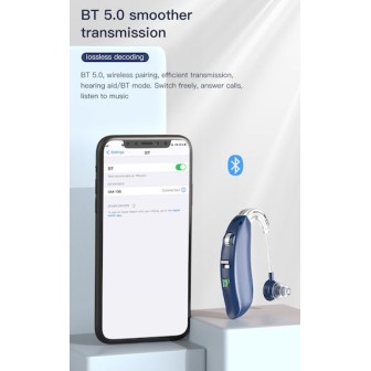 Powertech PT-1096 Bluetooth Επαναφορτιζόμενο Ακουστικό Βαρηκοΐας