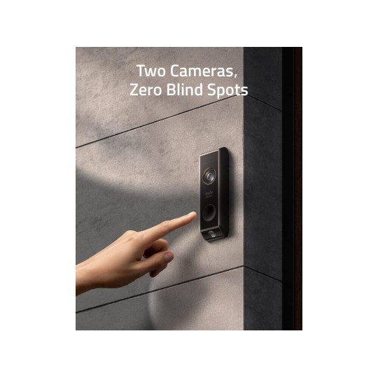 Anker eufy Video Doorbell Kit + HomeBase 2 Dual Camera Add-On 2K HD Black E8213381