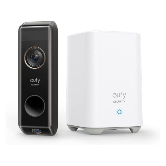 Anker eufy Video Doorbell Kit + HomeBase 2 Dual Camera Add-On 2K HD Black E8213381